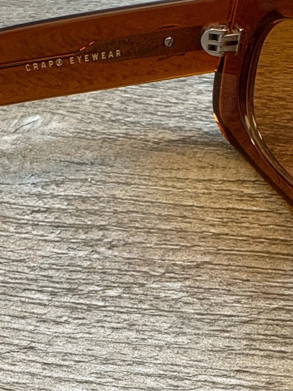 Crap Eyewear Supa Freak Rectangular Sunglasses in Burnt Orange Round Bevel Lens